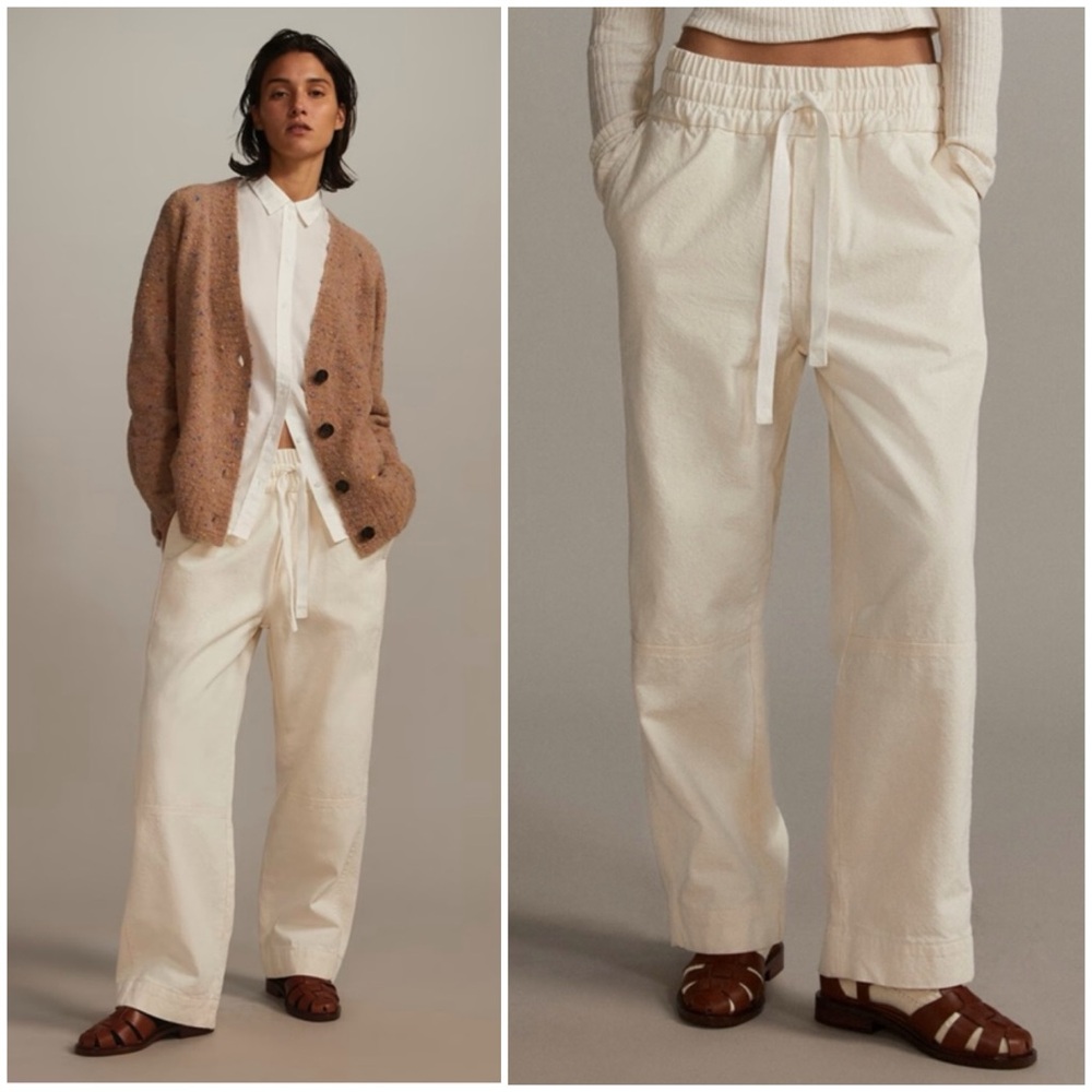 Everlane Cream Straight Leg Pants